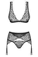 Seductive lingerie set, lace, intricate pattern